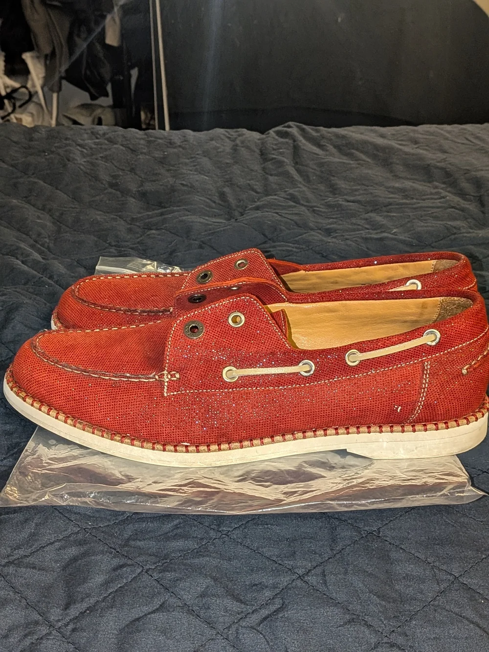 Jimmy Choo Red Men’s Slip-On Boat Shoes